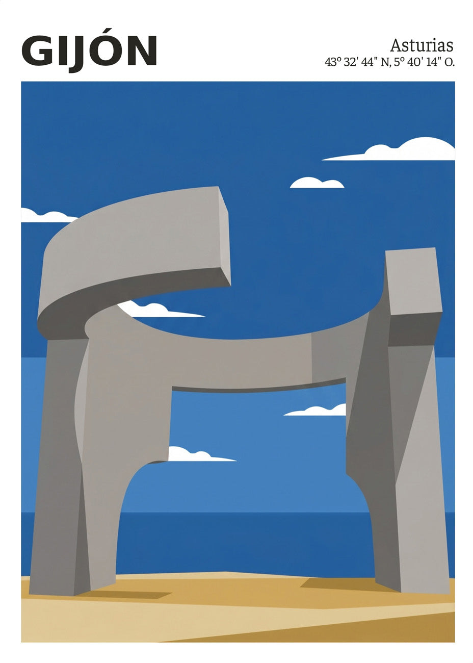 Cuadro Elogio del Viento de Chillida - Coord