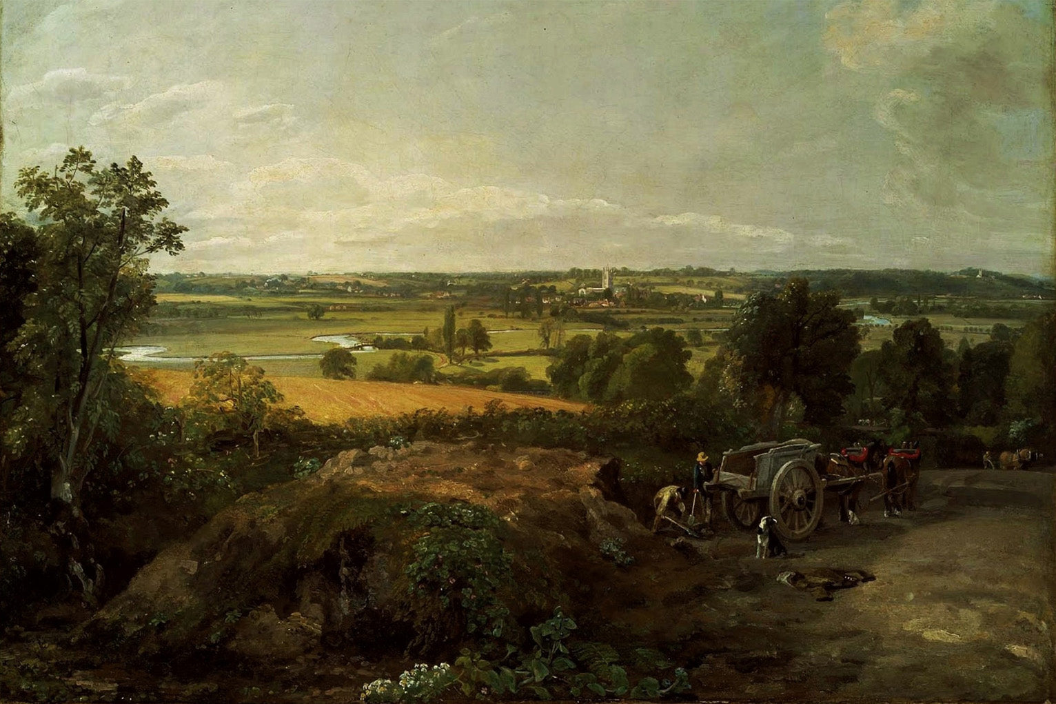Cuadro de ​El valle de Stour con Dedham en la distancia (John Constable) - Fine Artic