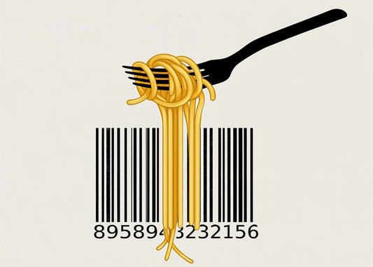 Cuadro Espaguetis pasta italiana de barras aa