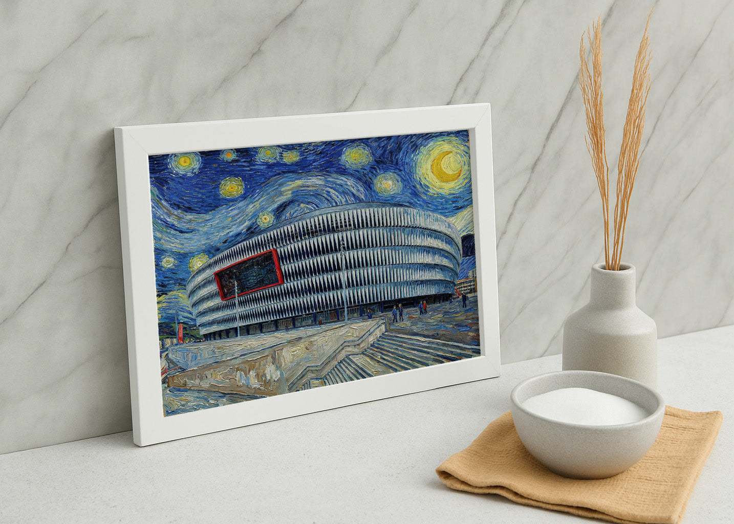 Cuadro Estadio de San Mamés - Noche Estrellada