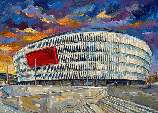 Cuadro Estadio de San Mamés estilo óleo