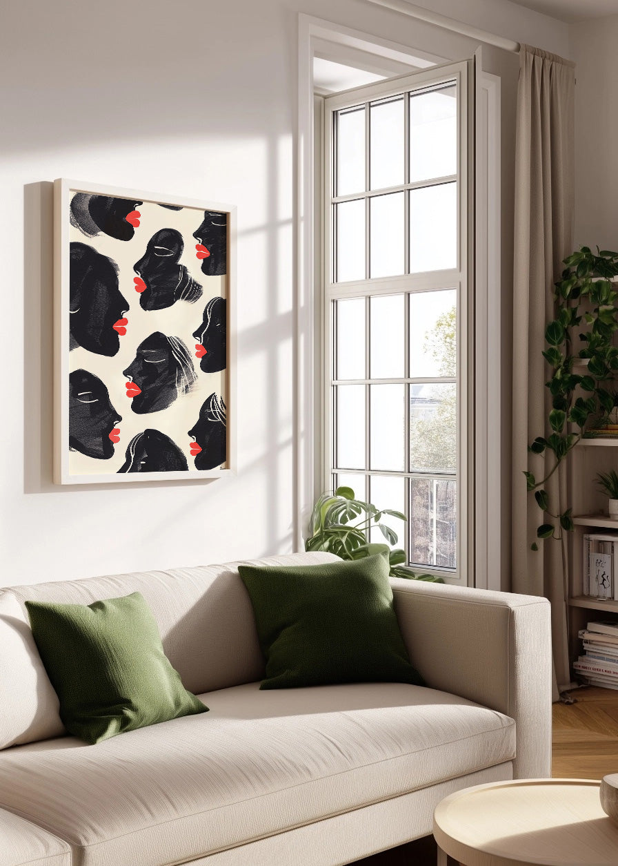 Cuadro ​Estampado de mujeres negras