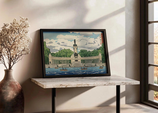 Cuadro Estanque del Retiro - Arte japonés