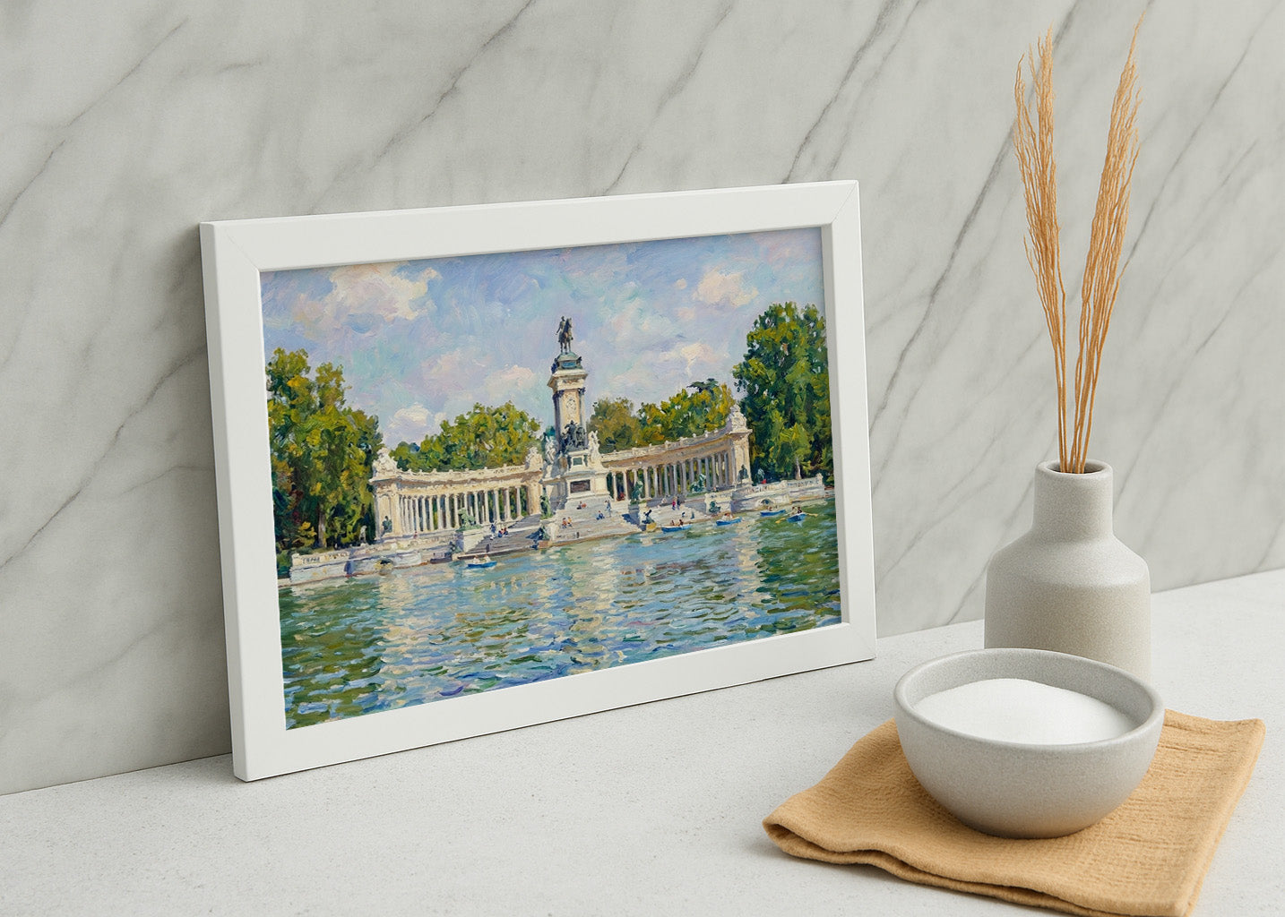 Cuadro Estanque del Retiro - Impresionismo