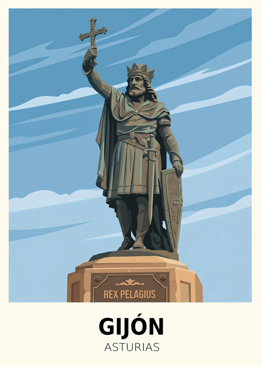 Cuadro Estatua de Don Pelayo - Poster