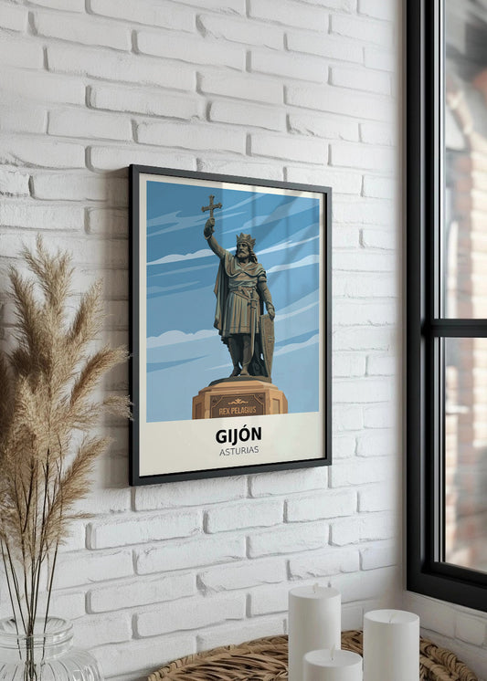 Cuadro Estatua de Don Pelayo - Poster