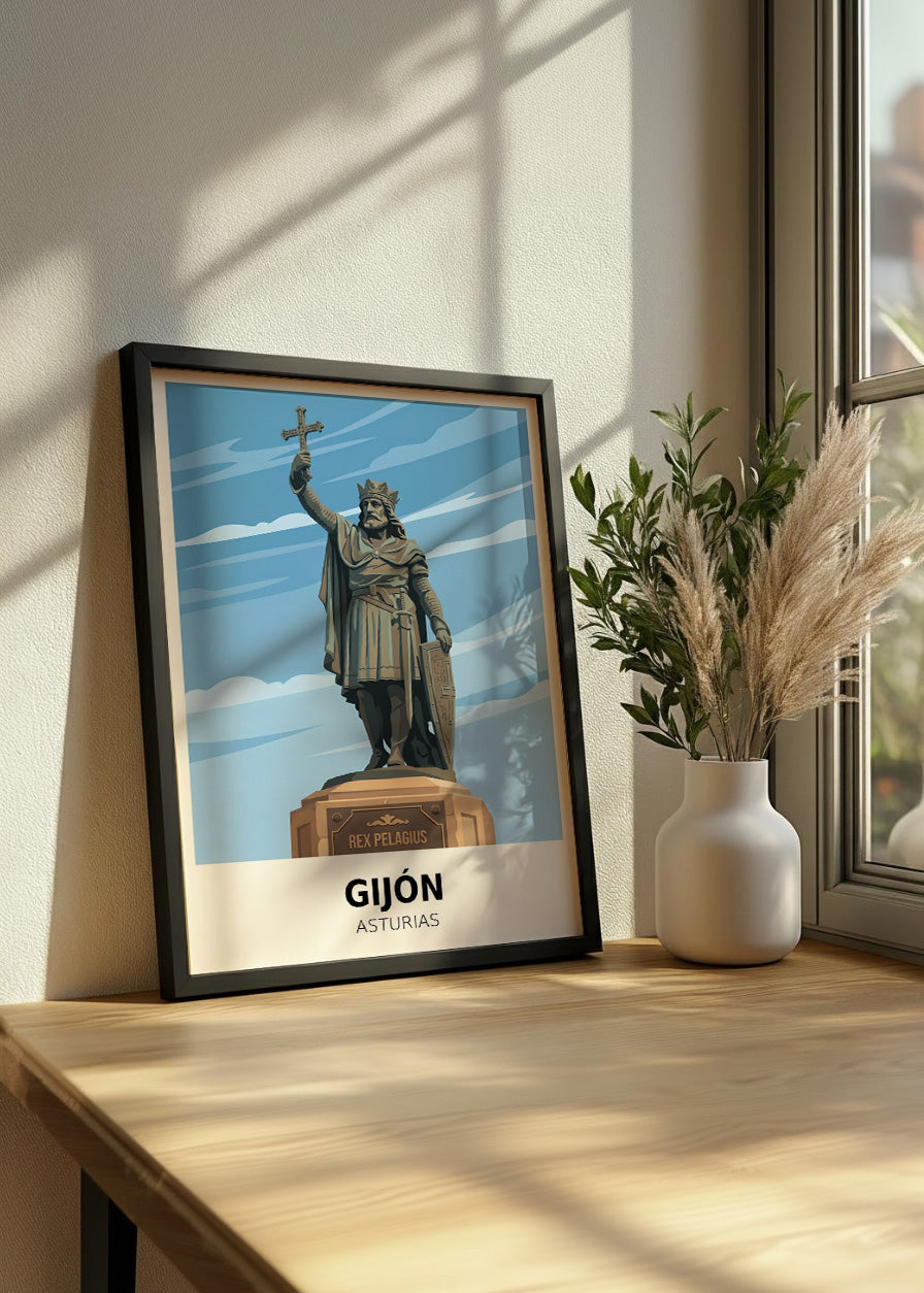 Cuadro Estatua de Don Pelayo - Poster