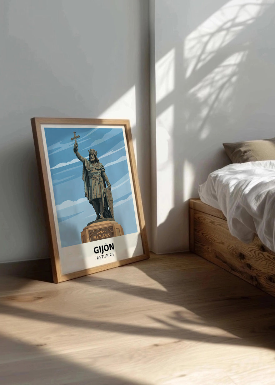 Cuadro Estatua de Don Pelayo - Poster
