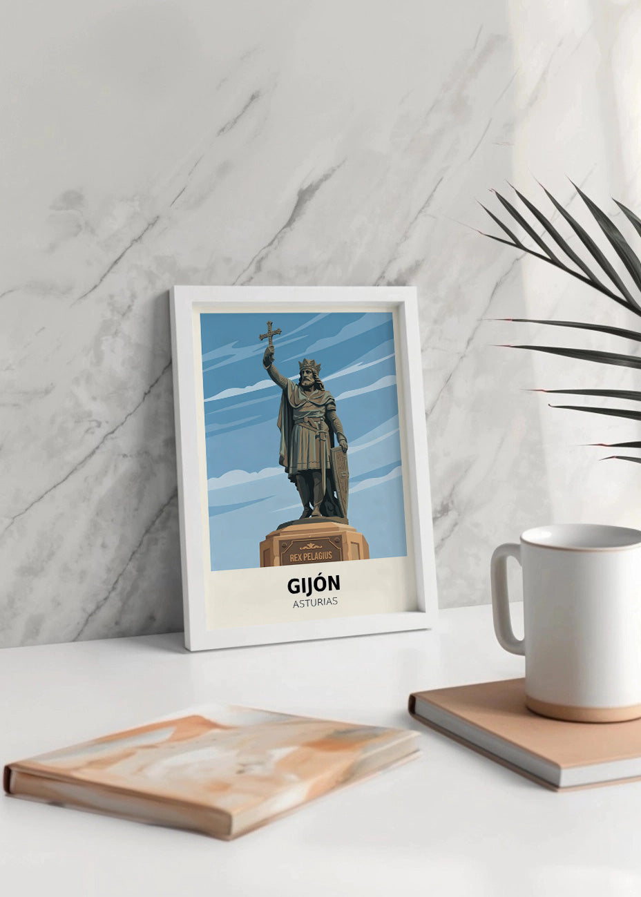 Cuadro Estatua de Don Pelayo - Poster
