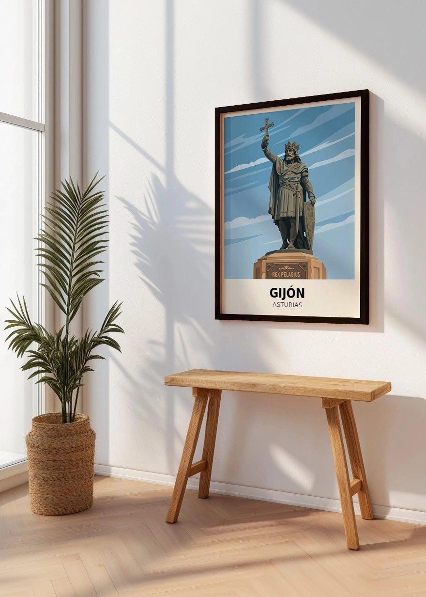 Cuadro Estatua de Don Pelayo - Poster