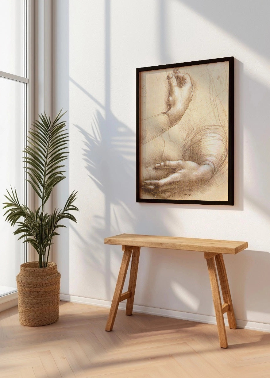 Cuadro ​Estudio de manos (Leonardo Da Vinci)