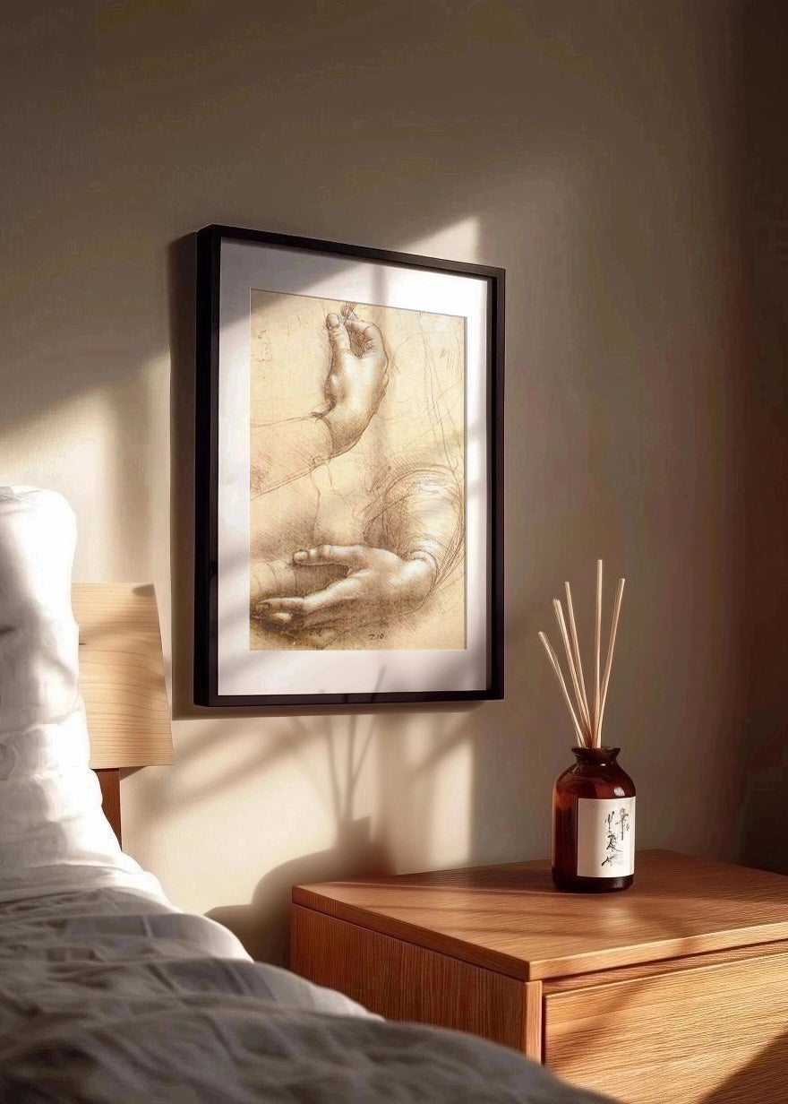 Cuadro ​Estudio de manos (Leonardo Da Vinci)