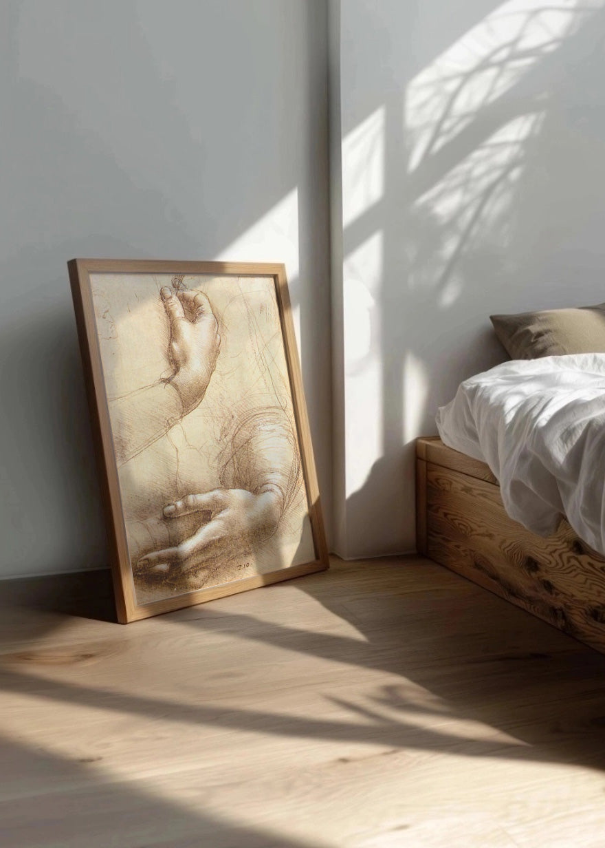Cuadro ​Estudio de manos (Leonardo Da Vinci)