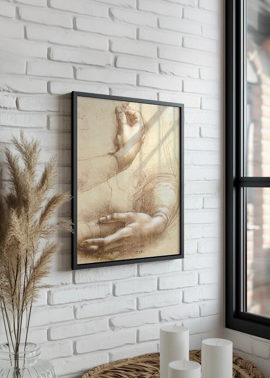 Cuadro ​Estudio de manos (Leonardo Da Vinci)