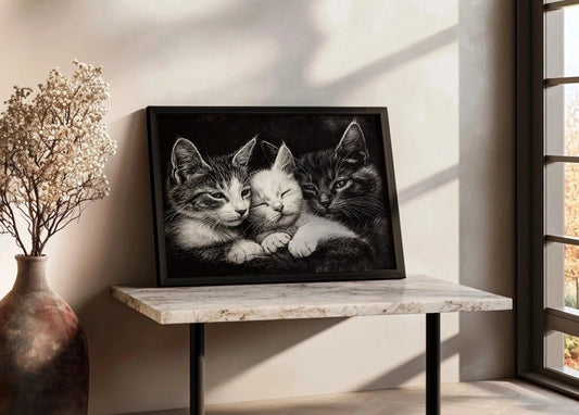 Cuadro ​Familia de gatitos