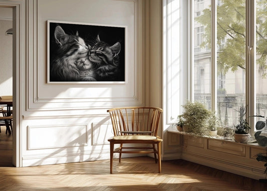 Cuadro ​Familia de gatos persas