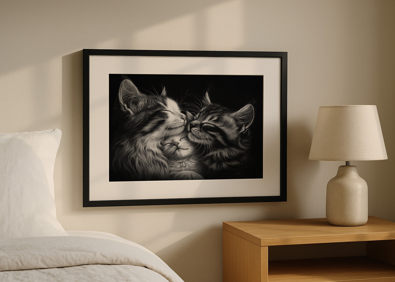 Cuadro ​Familia de gatos persas