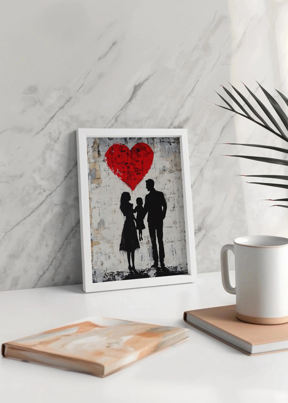 Cuadro ​Familia feliz estilo Banksy