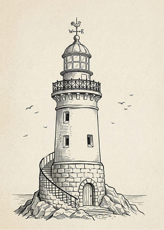 Cuadro Faro - Arte sencillo
