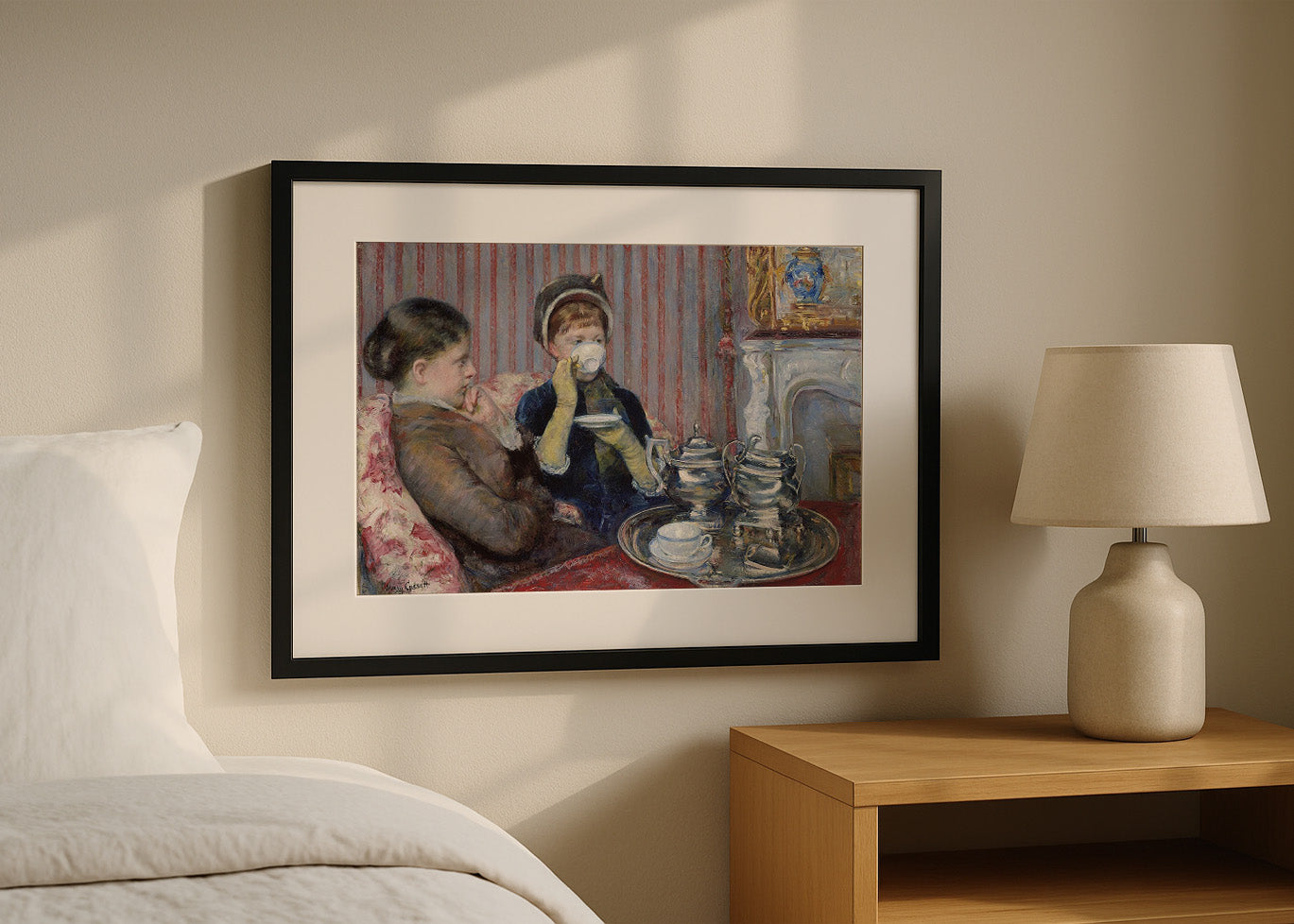 Cuadro ​Five o clock tea (Mary Cassatt)