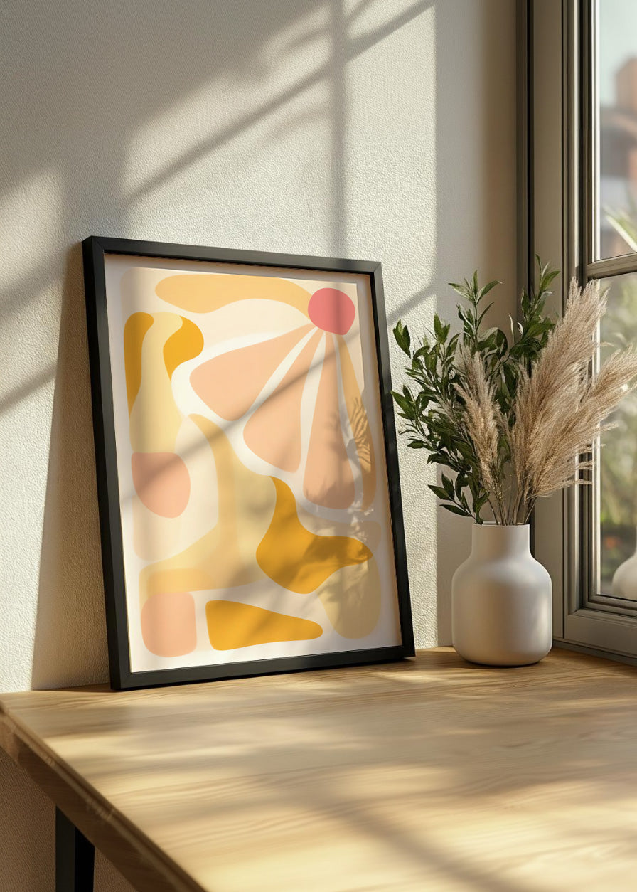 Cuadro Flat flor amarillo