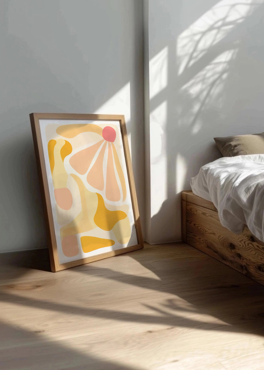 Cuadro Flat flor amarillo
