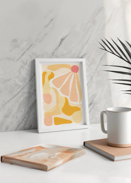 Cuadro Flat flor amarillo