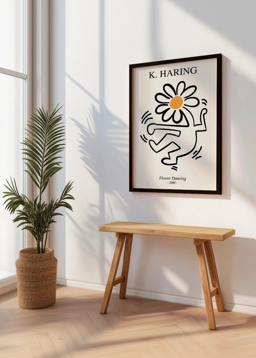 Cuadro Flower Dancing 1989 (K Haring)