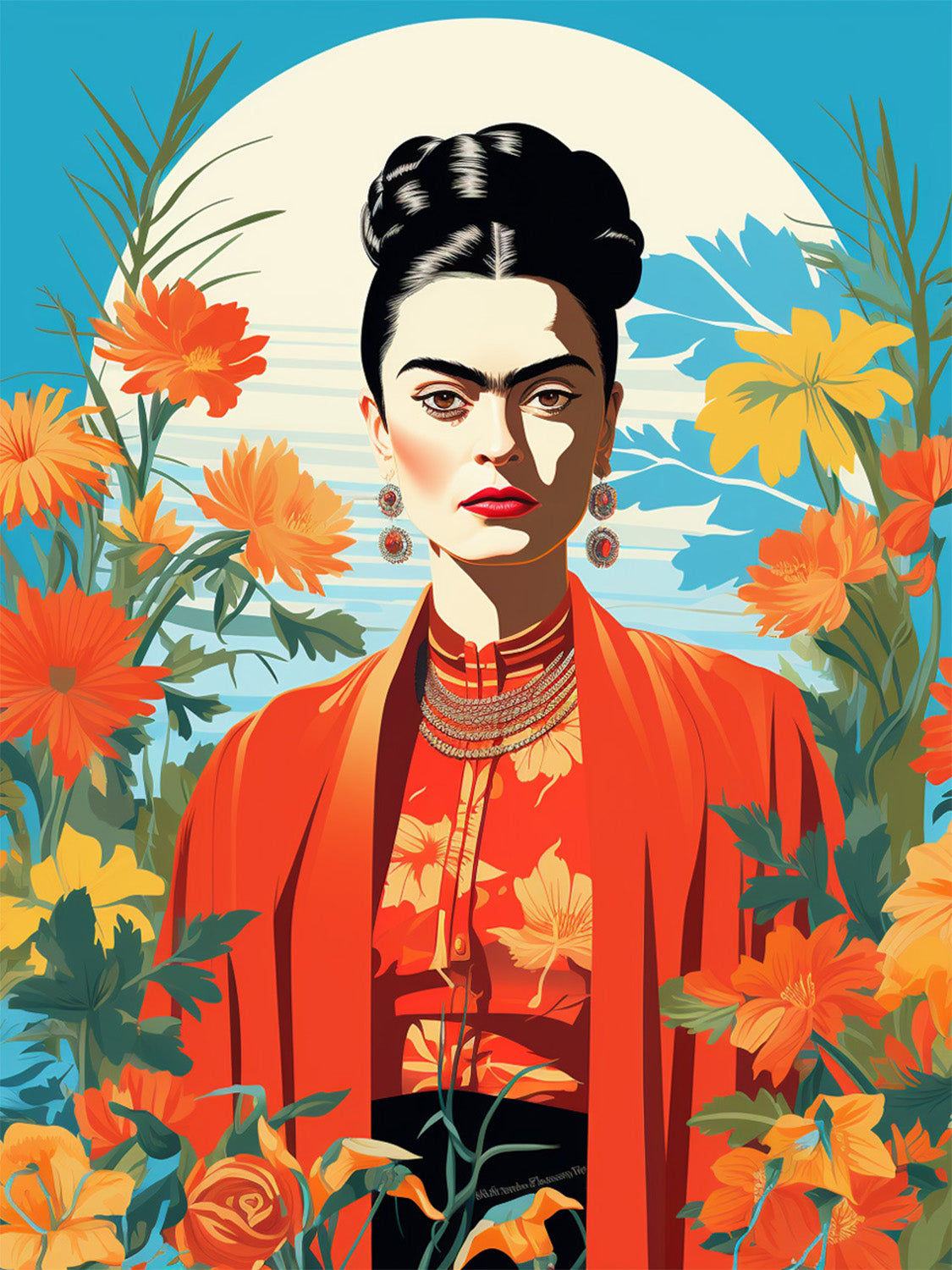 Cuadro de ​Frida flowers - Fine Artic