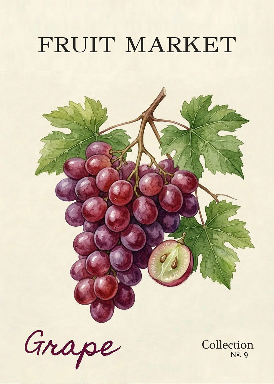 Cuadro Fruit Market N.9 - Uvas