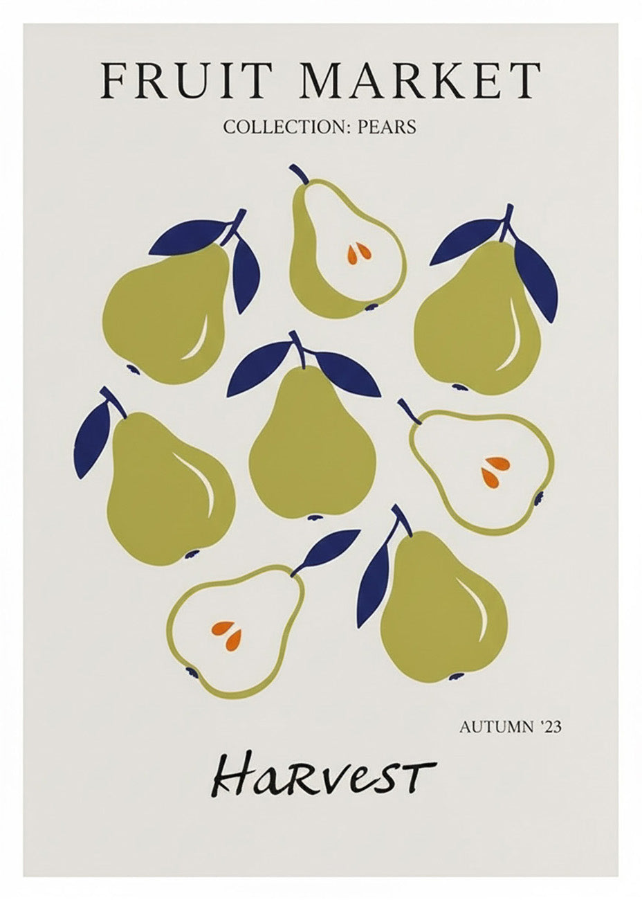 Cuadro Fruit Market peras