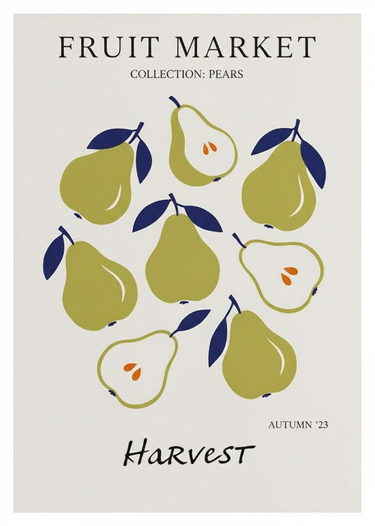 Cuadro Fruit Market peras