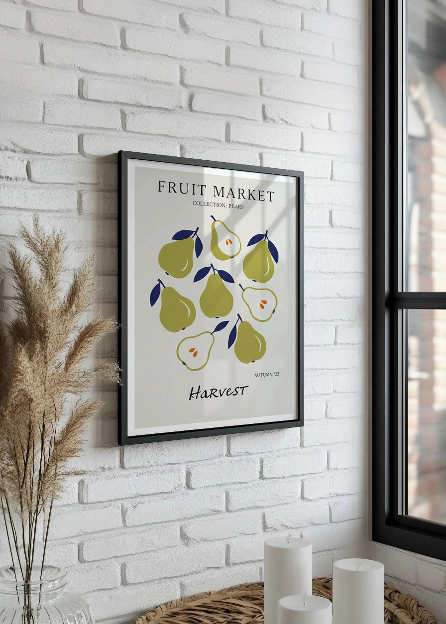 Cuadro Fruit Market peras