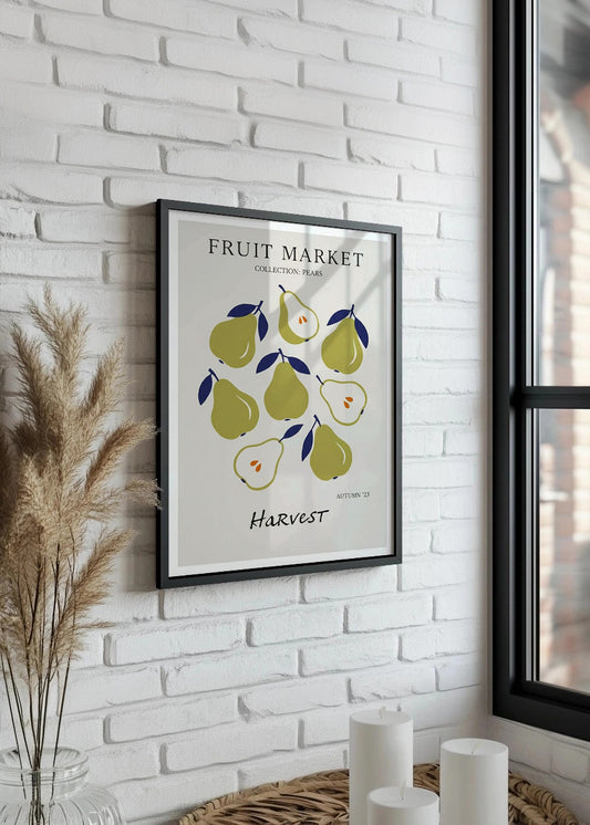 Cuadro Fruit Market peras
