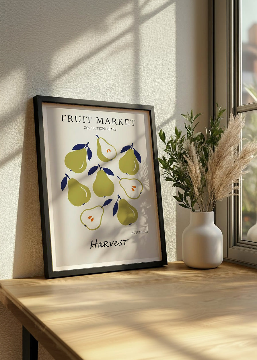 Cuadro Fruit Market peras