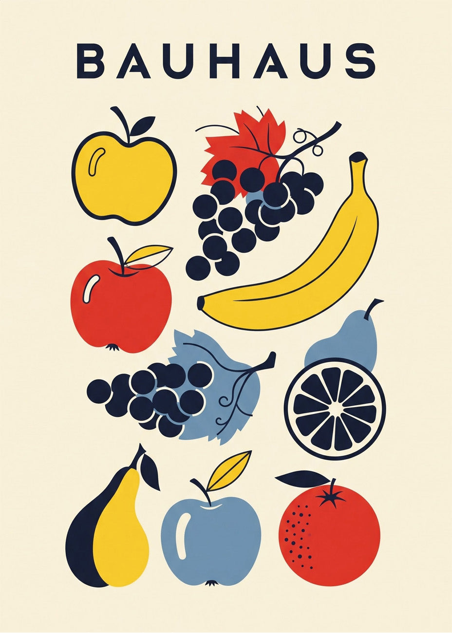 Cuadro Frutas Bauhaus