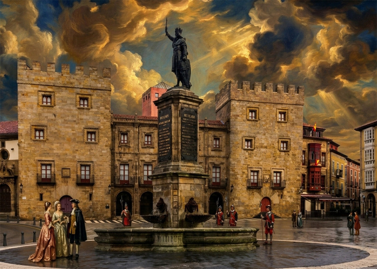Cuadro Fuente de Pelayo Gijón - Barroco