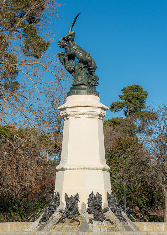 Cuadro Fuente del Ángel Caído de El Retiro (Fernando CC BY-SA 4.0)