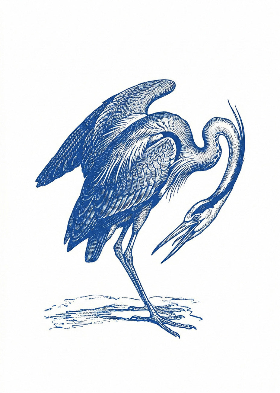 Cuadro Garza azul