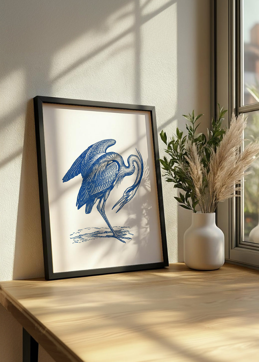 Cuadro Garza azul
