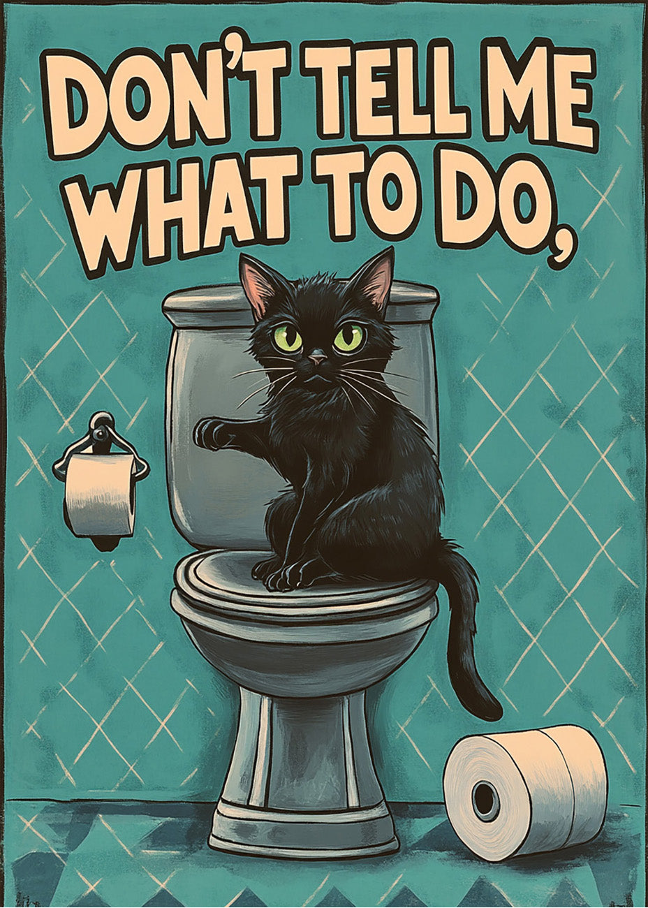 Cuadro ​Mascota gatito en el baño