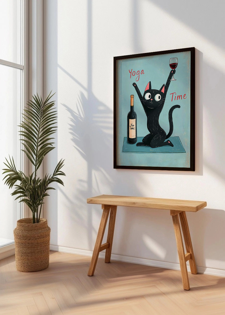 Cuadro ​Gatito haciendo yoga