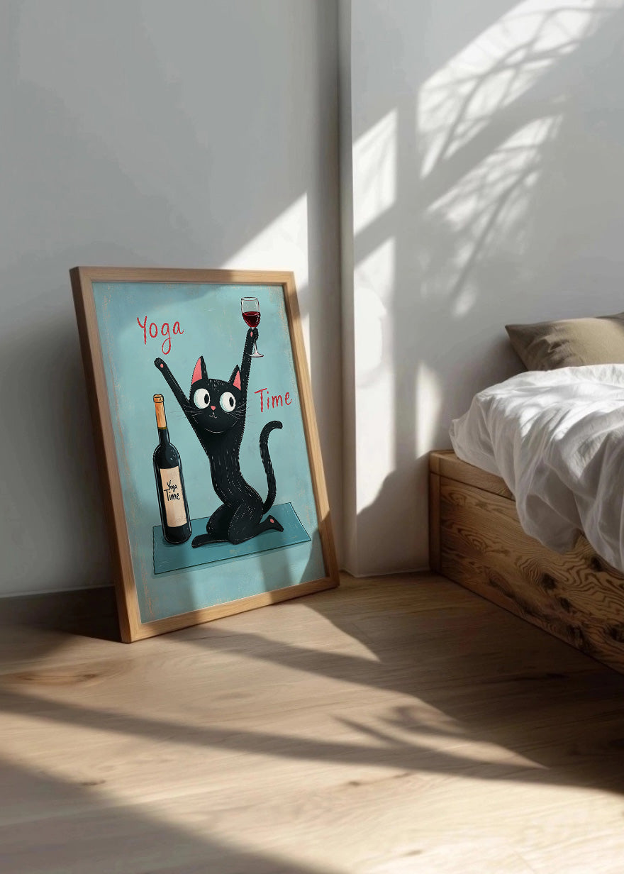 Cuadro ​Gatito haciendo yoga