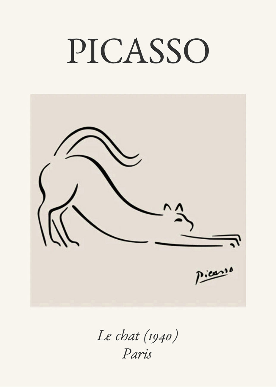 Cuadro Gato al estilo Picasso