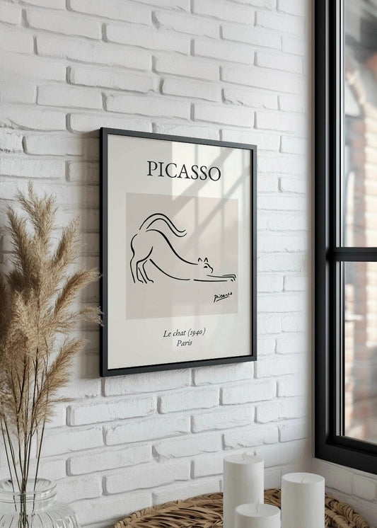 Cuadro Gato al estilo Picasso
