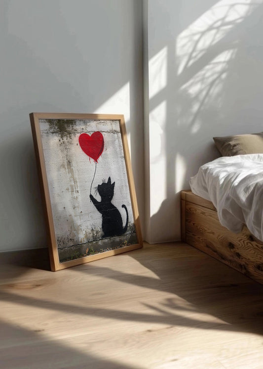 Cuadro ​Gato con corazón de Banksy