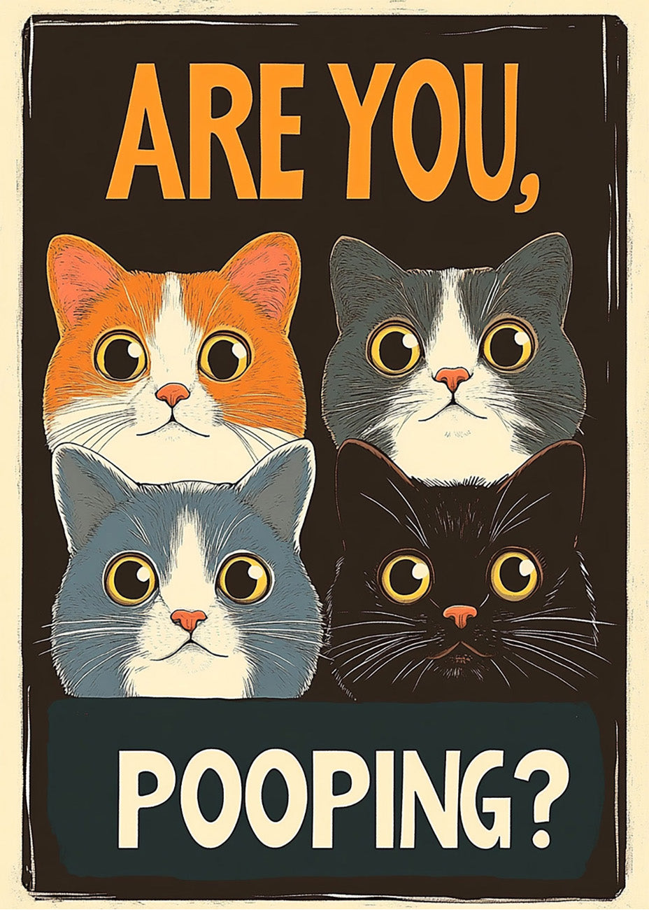 Cuadro ​Gatos observando