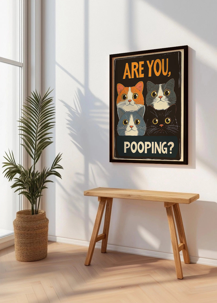 Cuadro ​Gatos observando