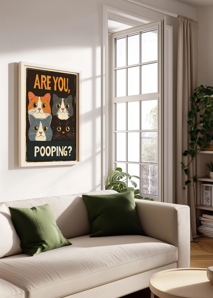 Cuadro ​Gatos observando