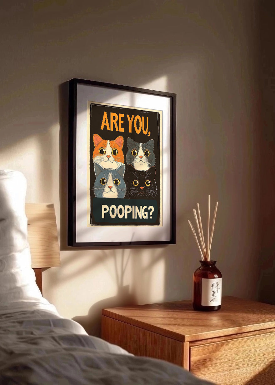 Cuadro ​Gatos observando